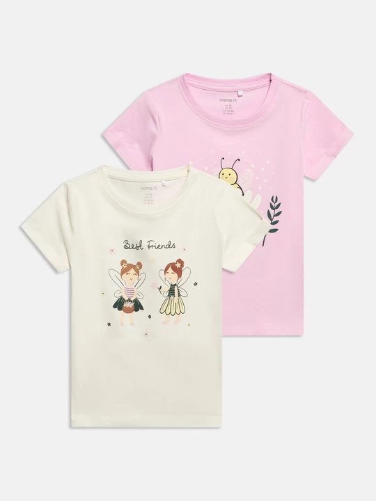 Foto van product T-shirt print NAME IT roze