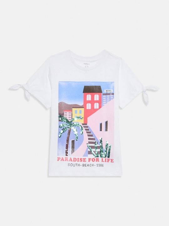 Foto van product T-shirt print NAME IT wit