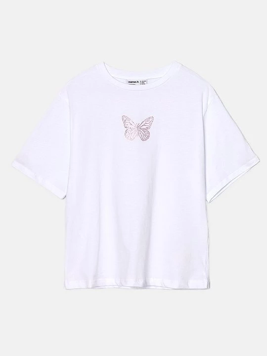 Foto van product T-shirt print NAME IT wit