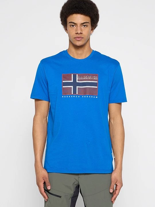 Foto van product T-shirt print Napapijri blauw