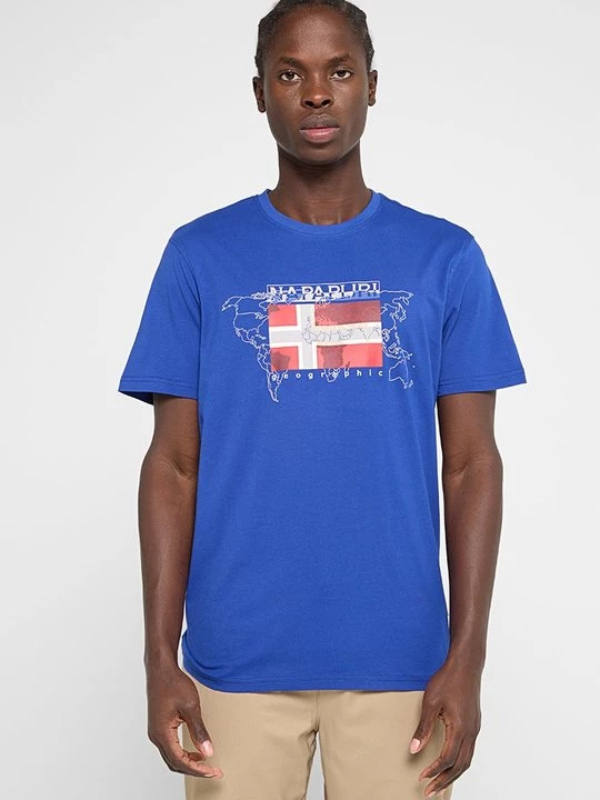 Foto van product T-shirt print Napapijri blauw