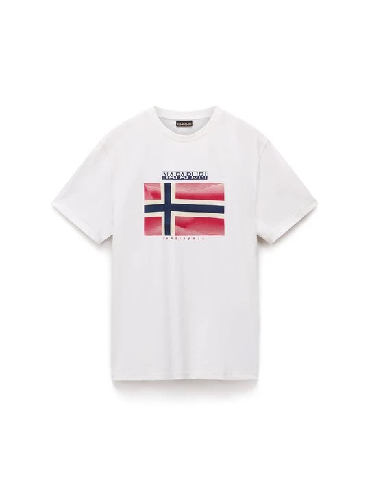 Foto van product T-shirt print Napapijri crème