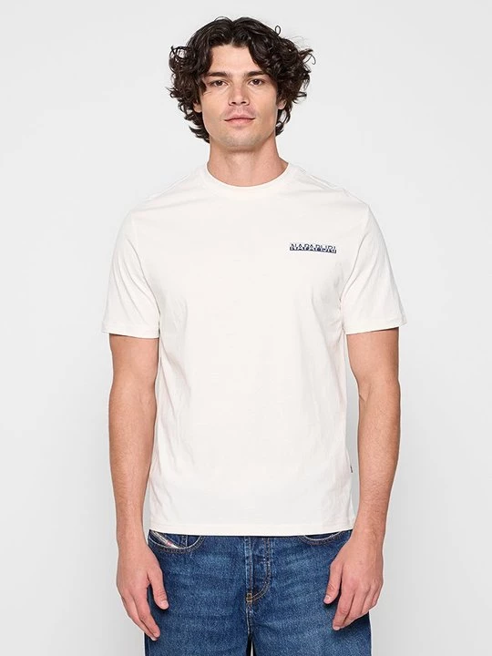 Foto van product T-shirt print Napapijri crème