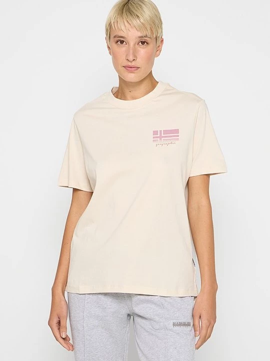 Foto van product T-shirt print Napapijri crème