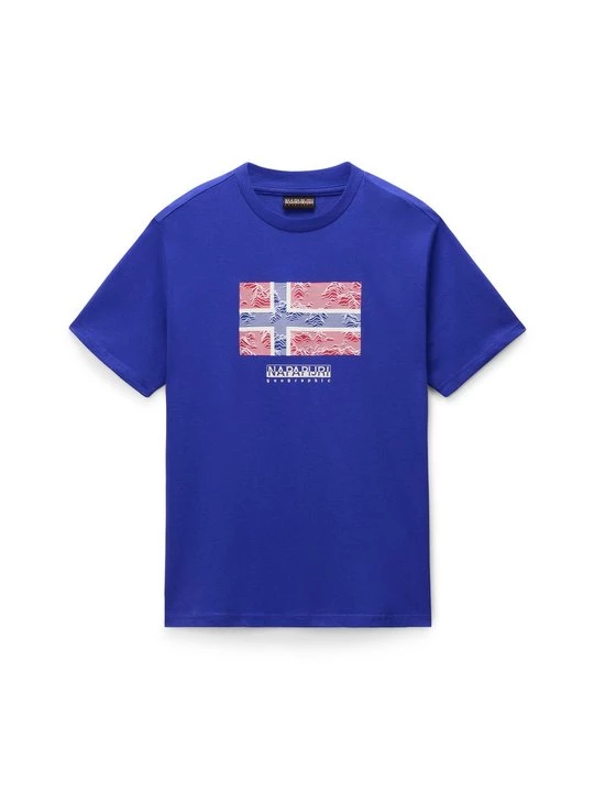 Foto van product T-shirt print Napapijri donkerblauw