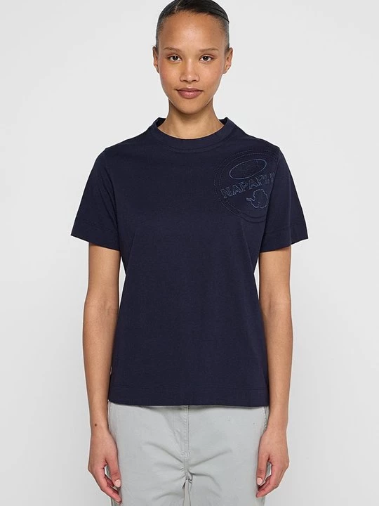 Foto van product T-shirt print Napapijri donkerblauw