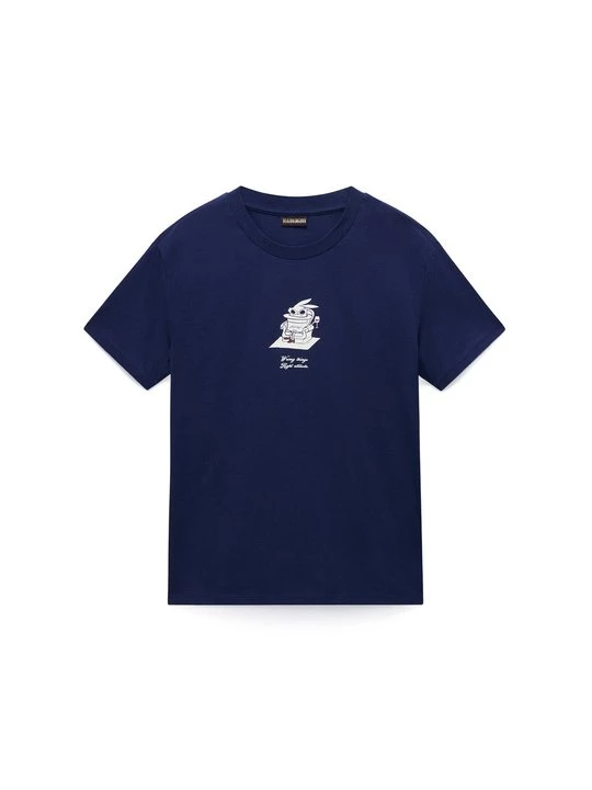 Foto van product T-shirt print Napapijri donkerblauw