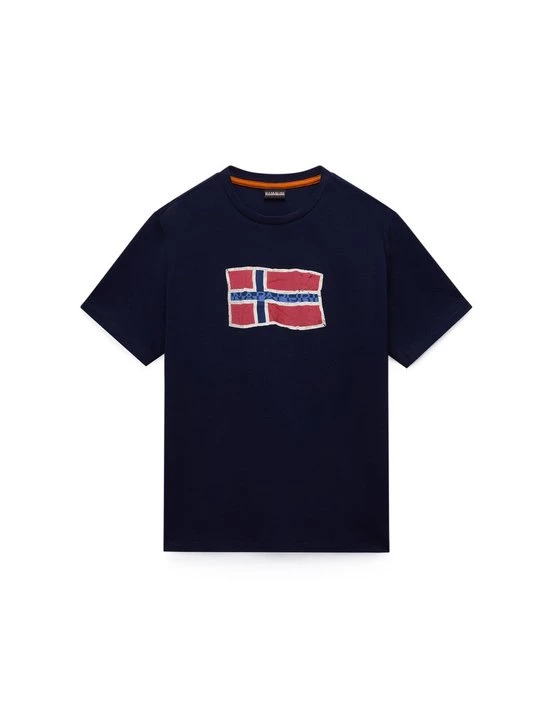 Foto van product T-shirt print Napapijri donkerblauw