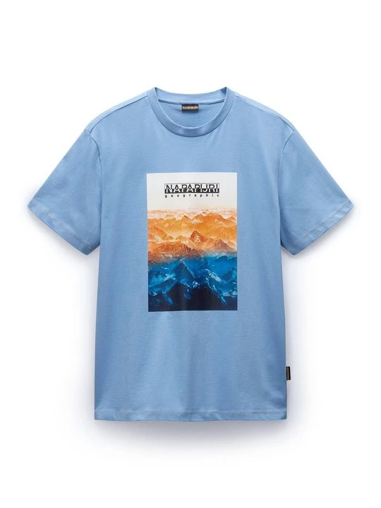 Foto van product T-shirt print Napapijri donkerblauw