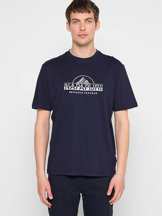 Foto van product T-shirt print Napapijri donkerblauw