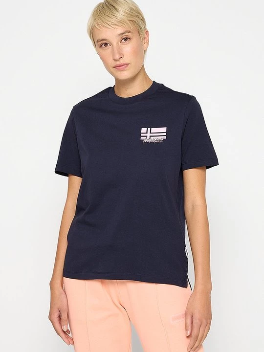 Foto van product T-shirt print Napapijri donkerblauw