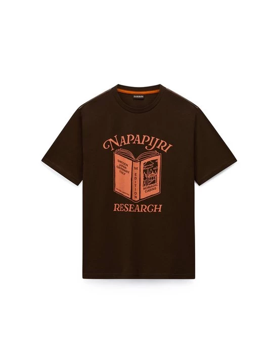 Foto van product T-shirt print Napapijri donkerbruin