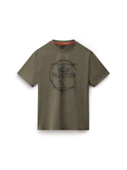Foto van product T-shirt print Napapijri donkergroen