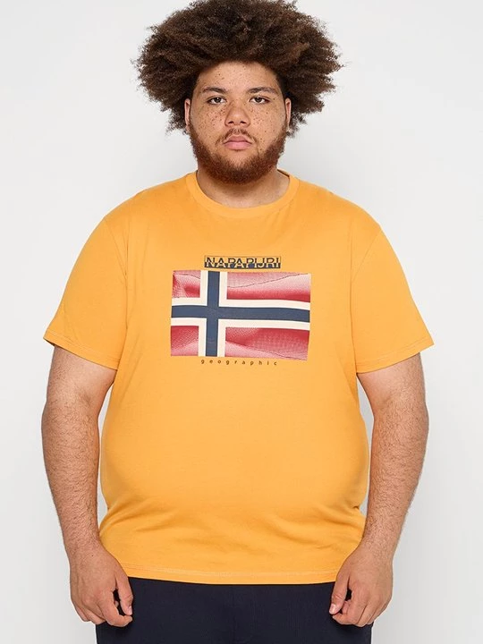 Foto van product T-shirt print Napapijri donkerroze