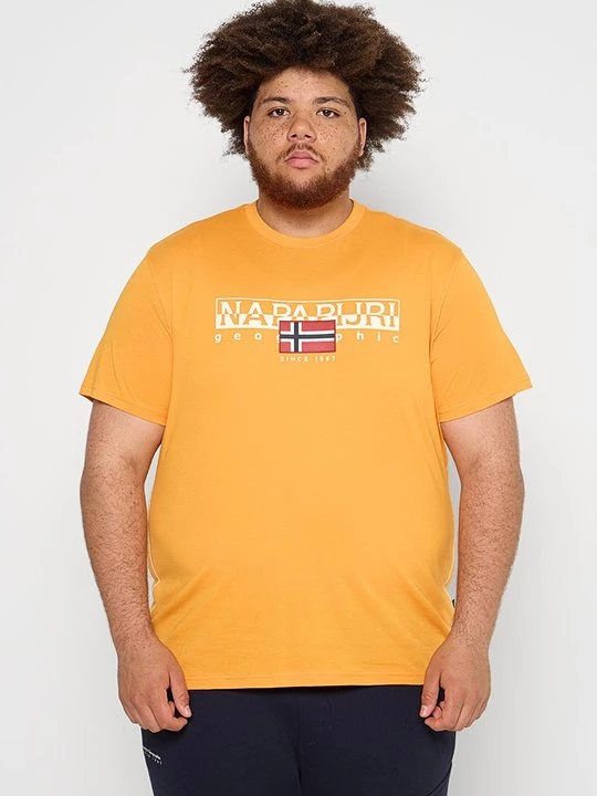 Foto van product T-shirt print Napapijri donkerroze
