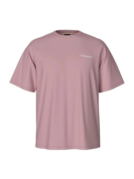 Foto van product T-shirt print Napapijri donkerroze