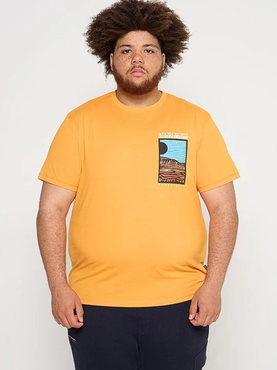 Foto van product T-shirt print Napapijri donkerroze