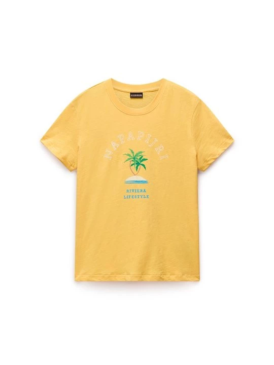 Foto van product T-shirt print Napapijri geel