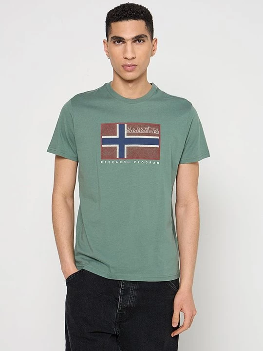 Foto van product T-shirt print Napapijri groen