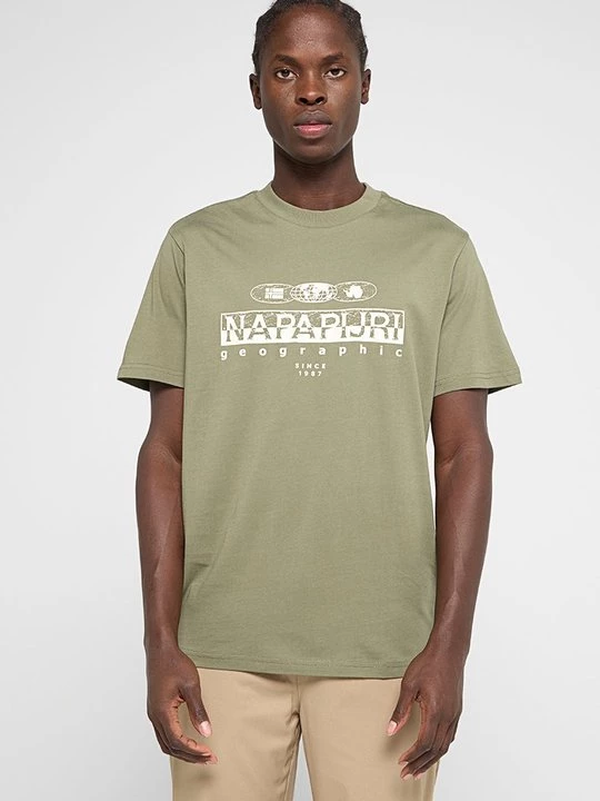 Foto van product T-shirt print Napapijri groen