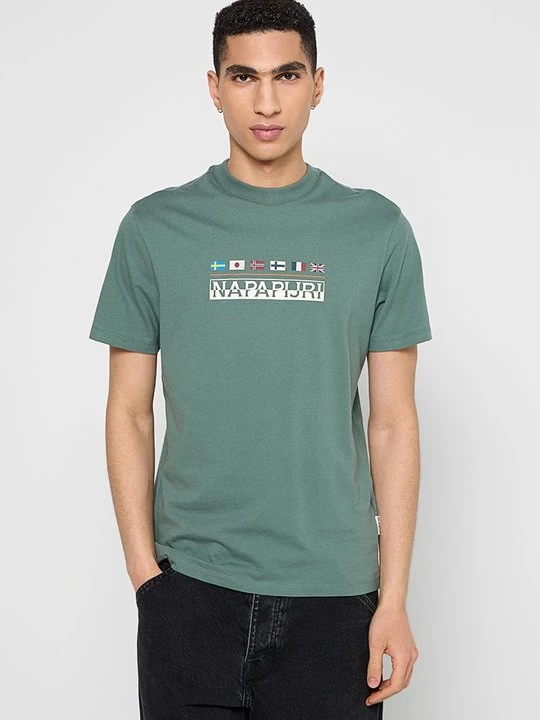 Foto van product T-shirt print Napapijri groen