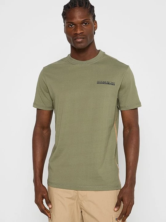 Foto van product T-shirt print Napapijri olijfgroen