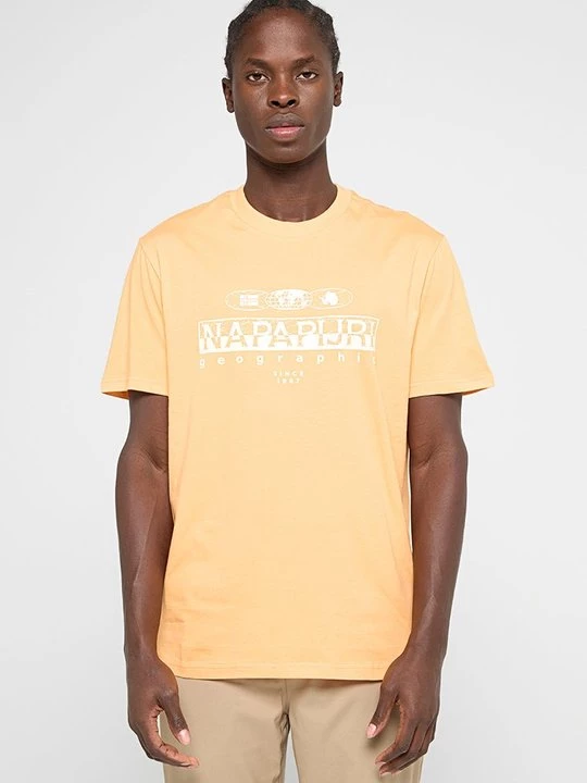 Foto van product T-shirt print Napapijri oranje