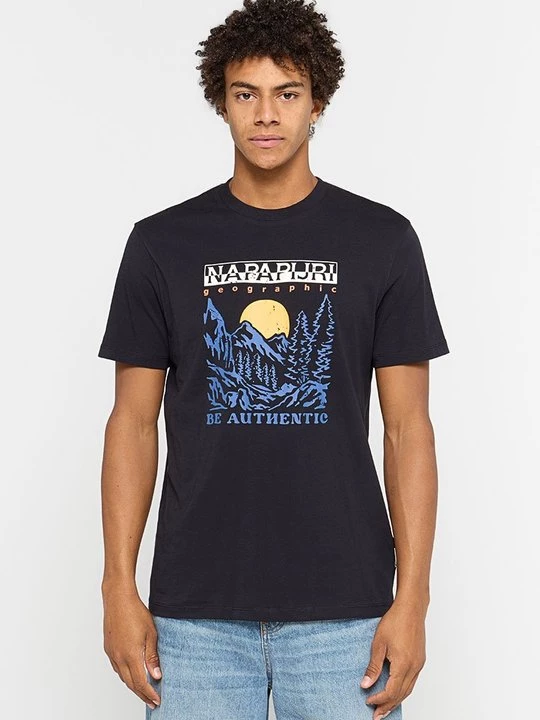 Foto van product T-shirt print Napapijri zwart
