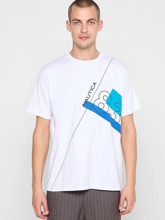 Foto van product T-shirt print Nautica wit