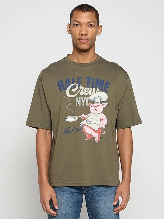 Foto van product T-shirt print New Era groen