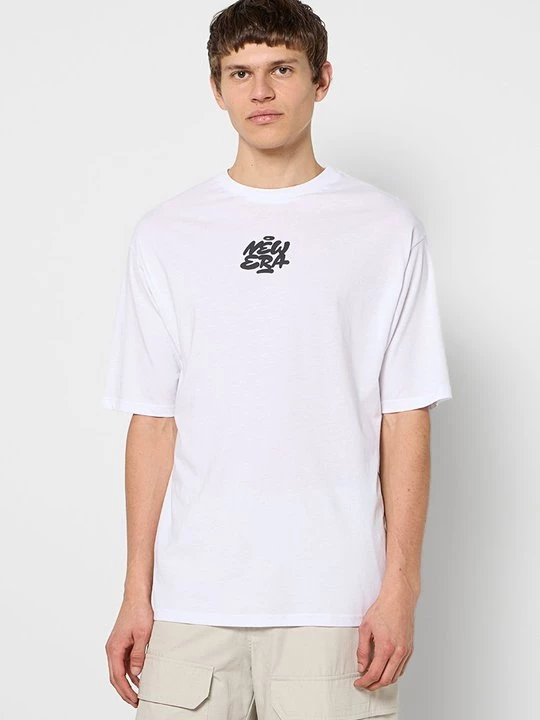 Foto van product T-shirt print New Era wit