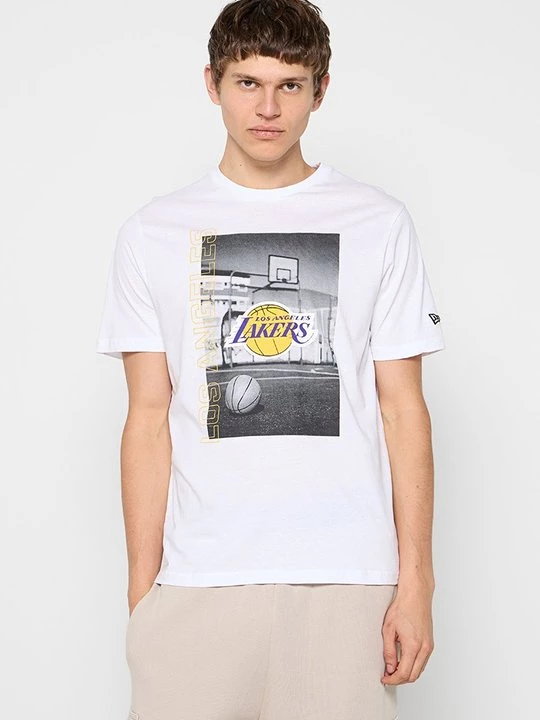 Foto van product T-shirt print New Era wit