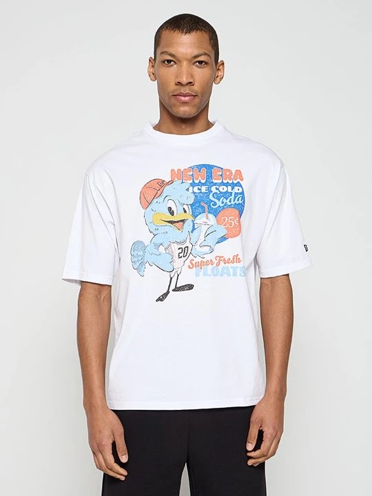 Foto van product T-shirt print New Era wit