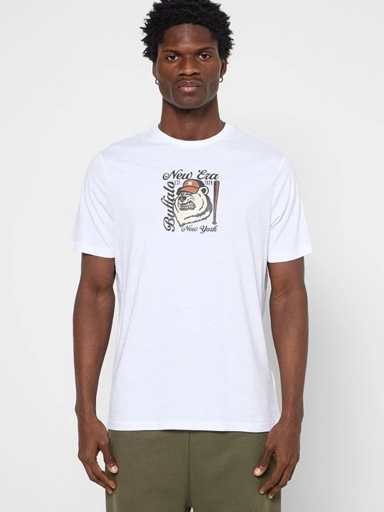 Foto van product T-shirt print New Era wit