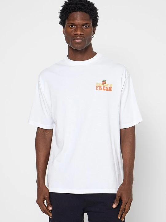 Foto van product T-shirt print New Era wit