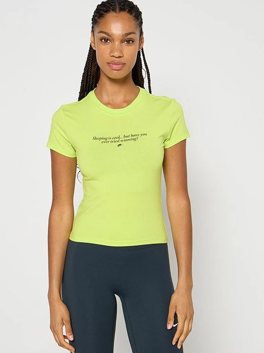 Foto van product T-shirt print Nike neongeel