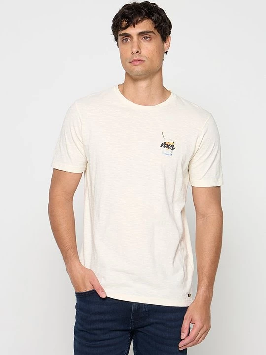 Foto van product T-shirt print No Excess beżowy