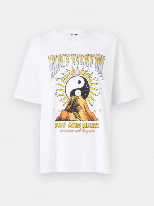 Foto van product T-shirt print Noisy May wit