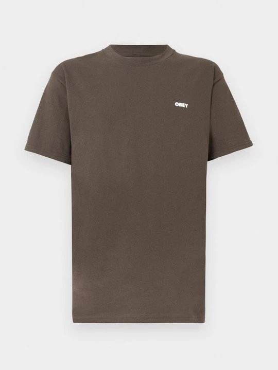 Foto van product T-shirt print Obey Clothing donkerbruin