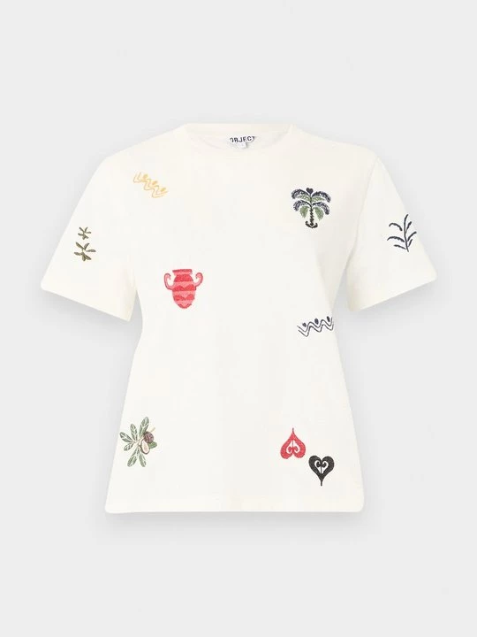 Foto van product T-shirt print Object crème