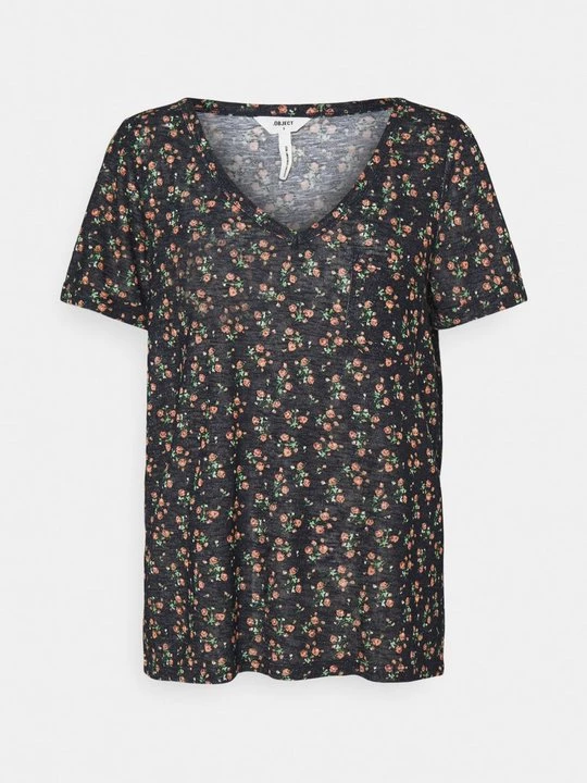 Foto van product T-shirt print Object donkerblauw