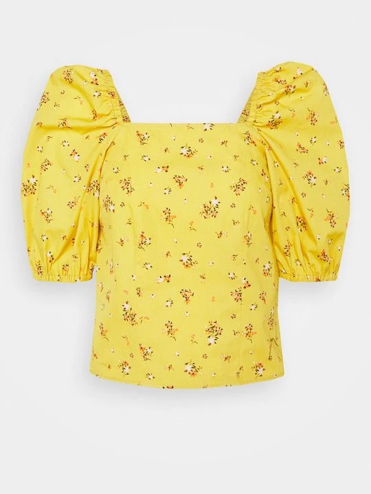 Foto van product T-shirt print Object lichtgeel