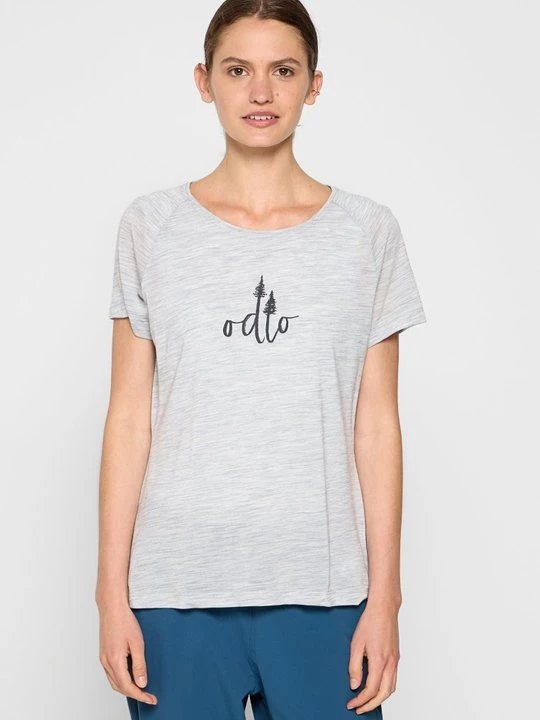 Foto van product T-shirt print Odlo grijs