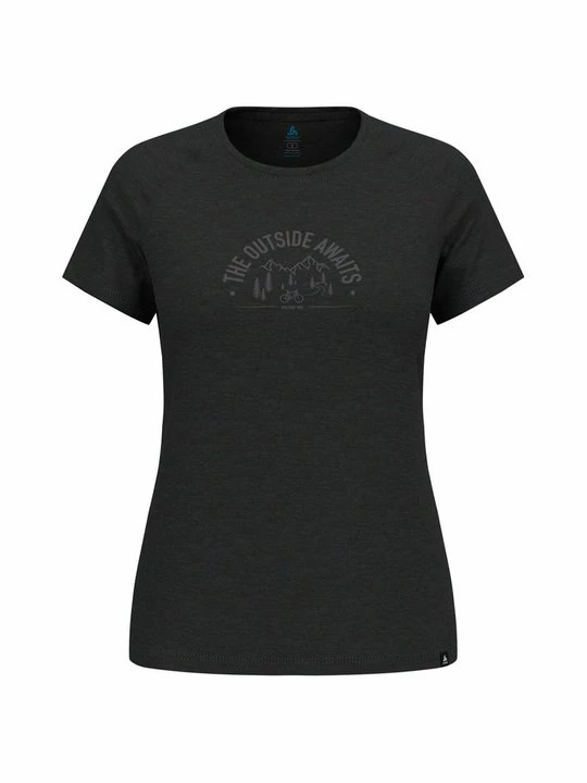 Foto van product T-shirt print Odlo zwart