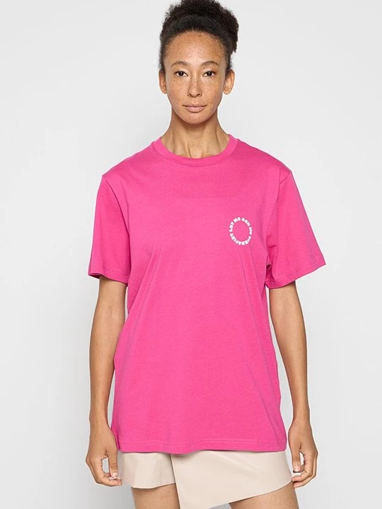 Foto van product T-shirt print Oh April donkerroze