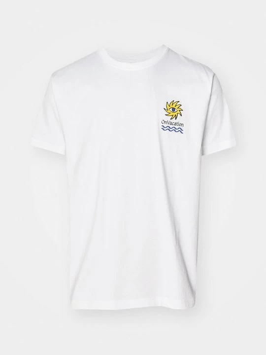 Foto van product T-shirt print On Vacation wit