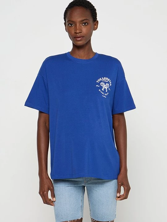 Foto van product T-shirt print Only blauw