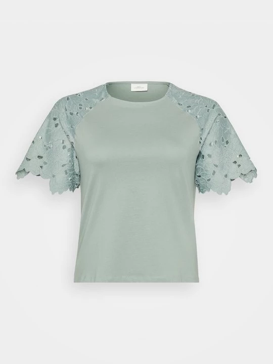 Foto van product T-shirt print ONLY Carmakoma groen