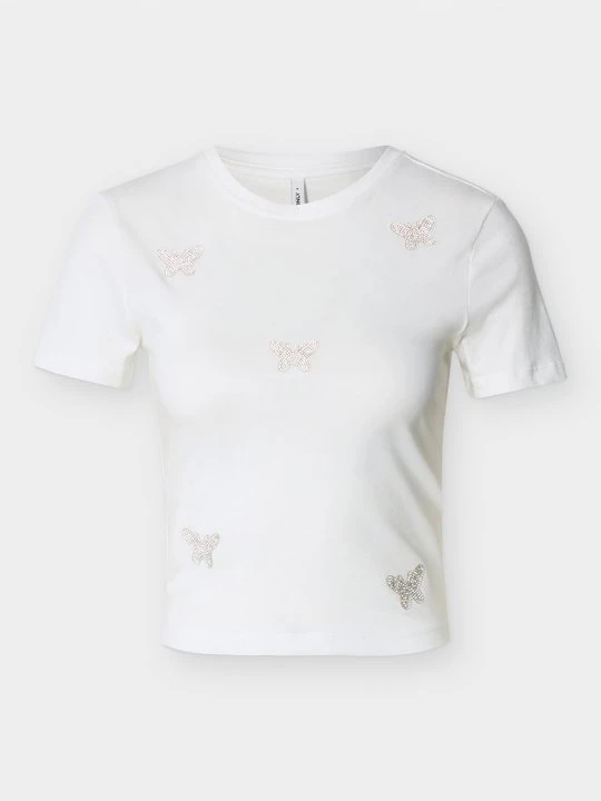 Foto van product T-shirt print Only crème