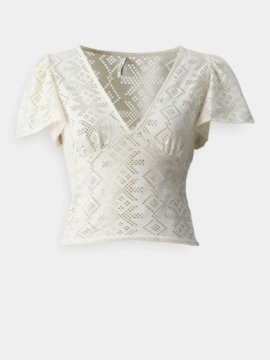 Foto van product T-shirt print Only crème